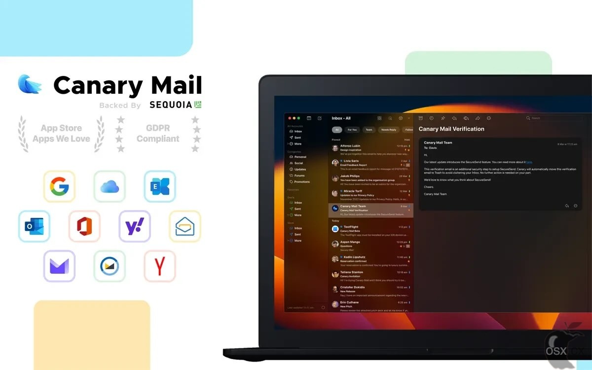 Canary Mail For Mac v4.96.0 macOS邮件客户端工具-图片1