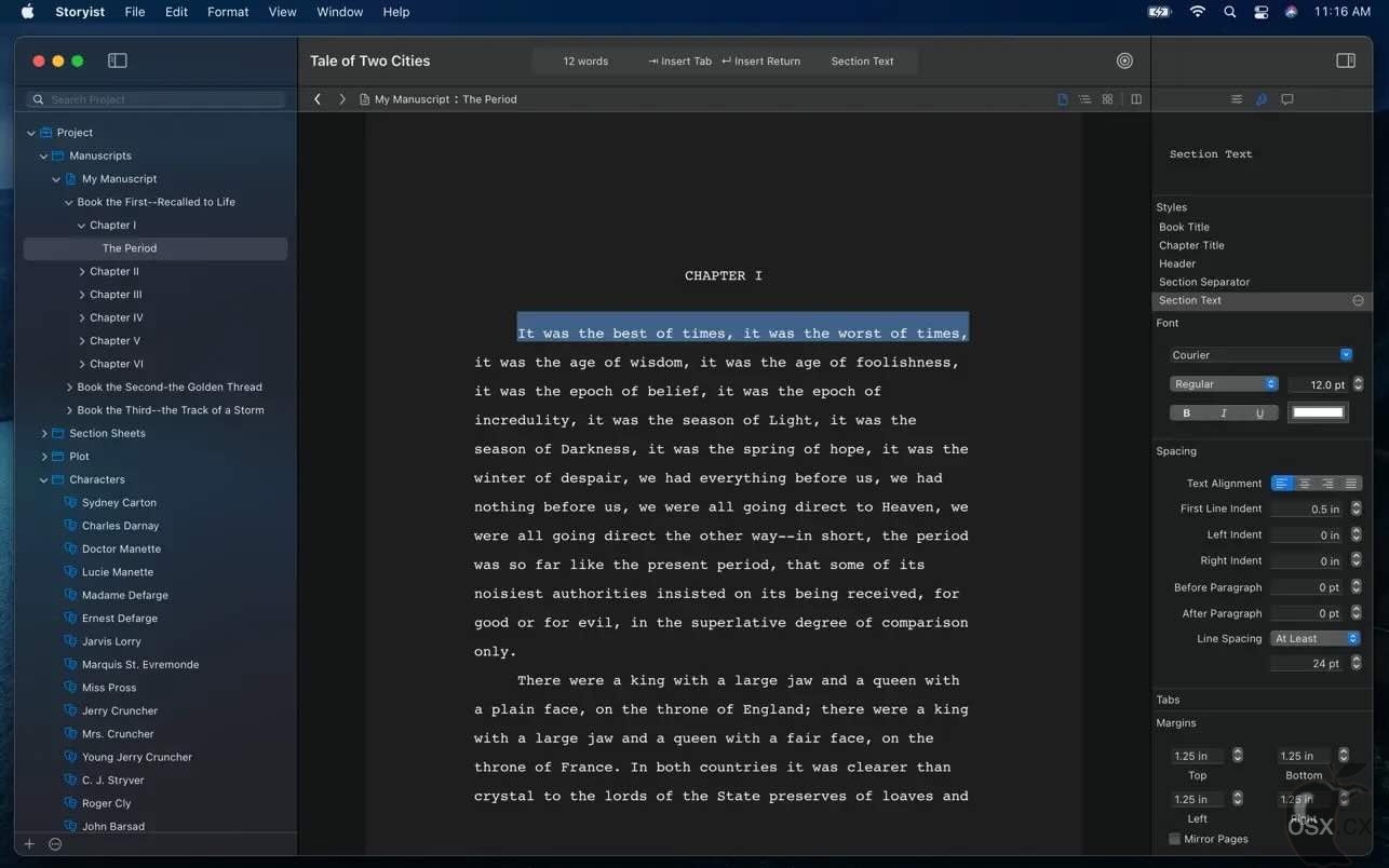 Storyist For Mac v4.3.7 专业的写作软件-图片1