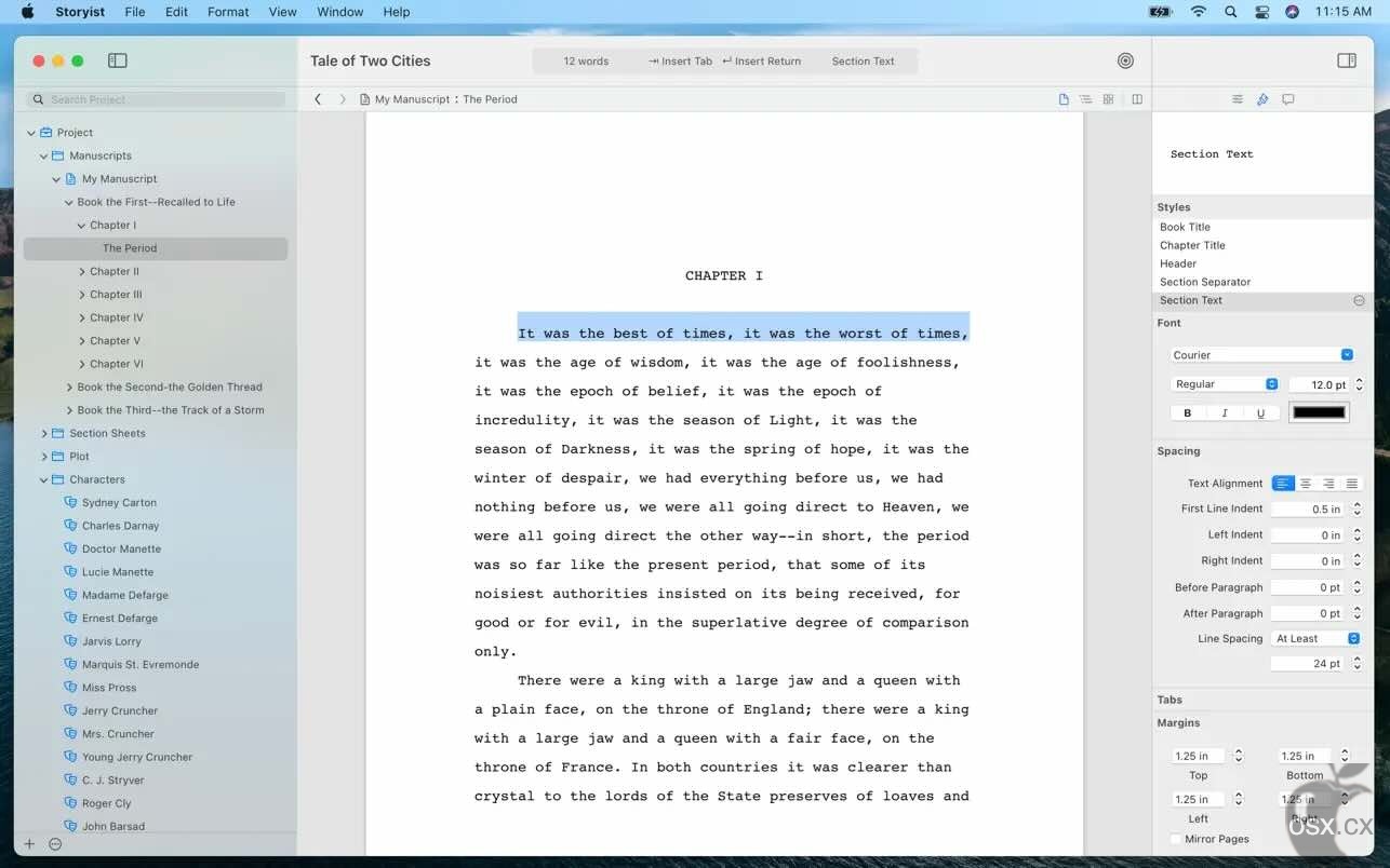 Storyist For Mac v4.3.7 专业的写作软件-图片1