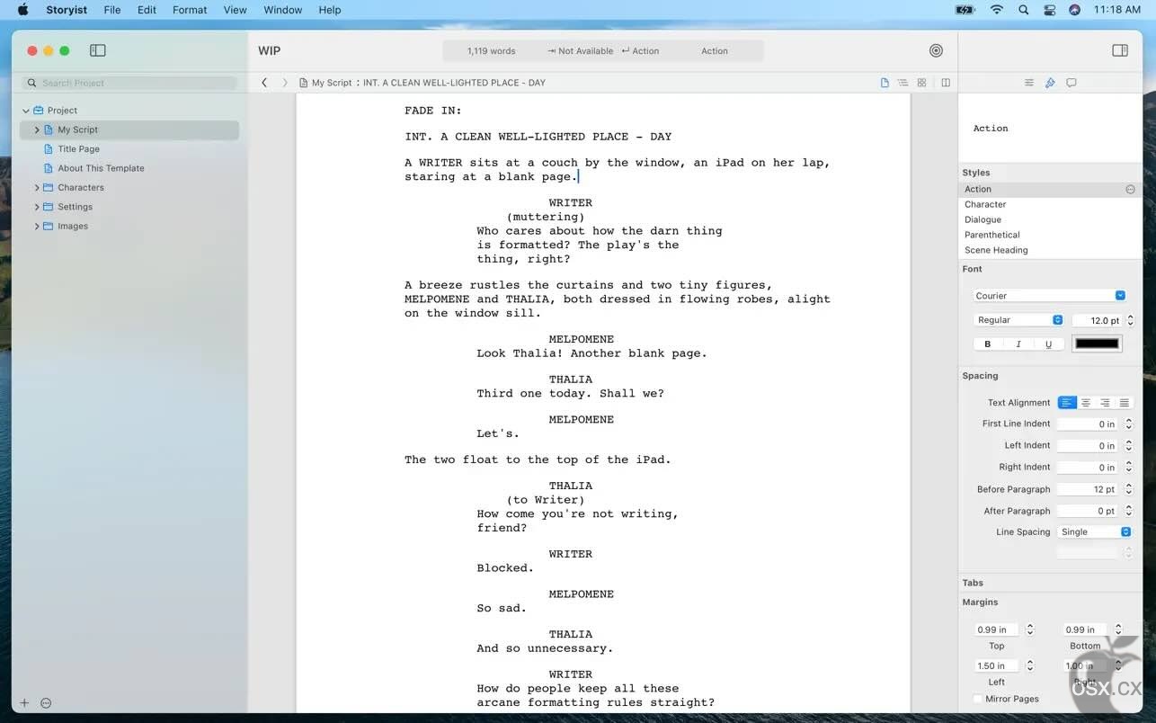 Storyist For Mac v4.3.7 专业的写作软件-图片1