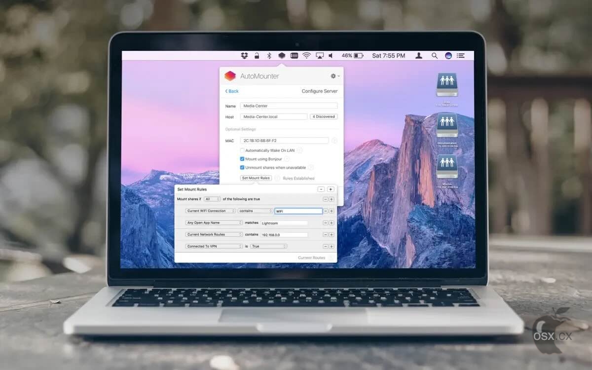 AutoMounter For Mac v1.7.1 网络共享自动加载工具