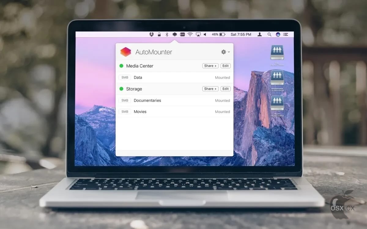 AutoMounter For Mac v1.7.1 网络共享自动加载工具