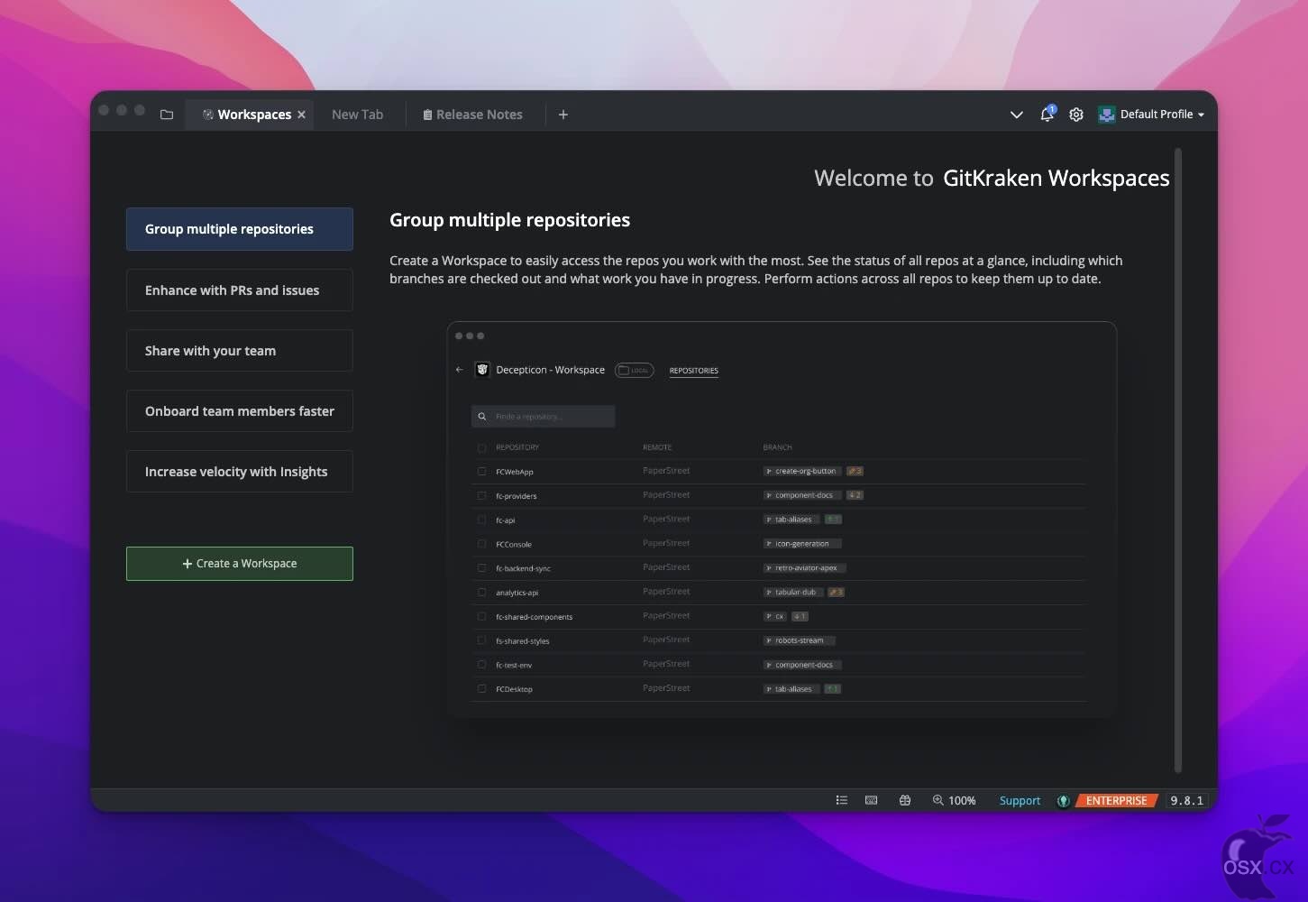 GitKraken For Mac v9.8.1 强大的Git客户端-图片1
