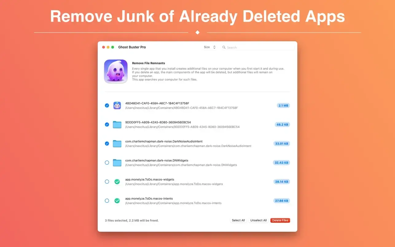 Ghost Buster Pro For Mac v5.0.0 专业的Mac软件卸载应用残存文件
