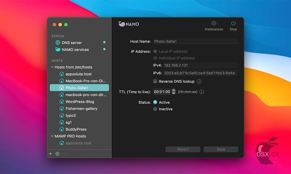 NAMO For Mac v2.0.1 专业的本地DNS服务器软件-图片1