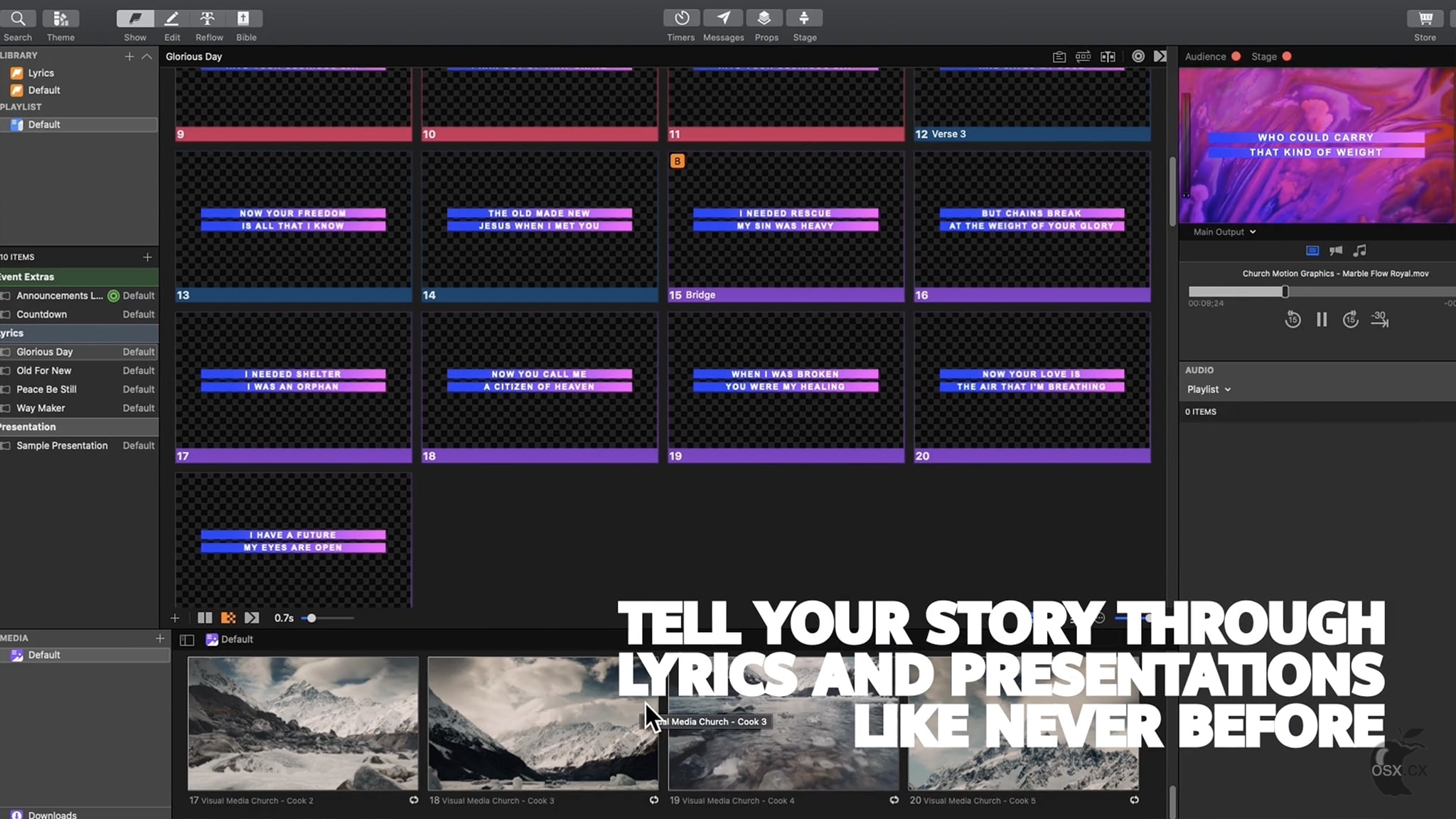 ProPresenter For Mac v7.16.1 专业的现场演出演示工具