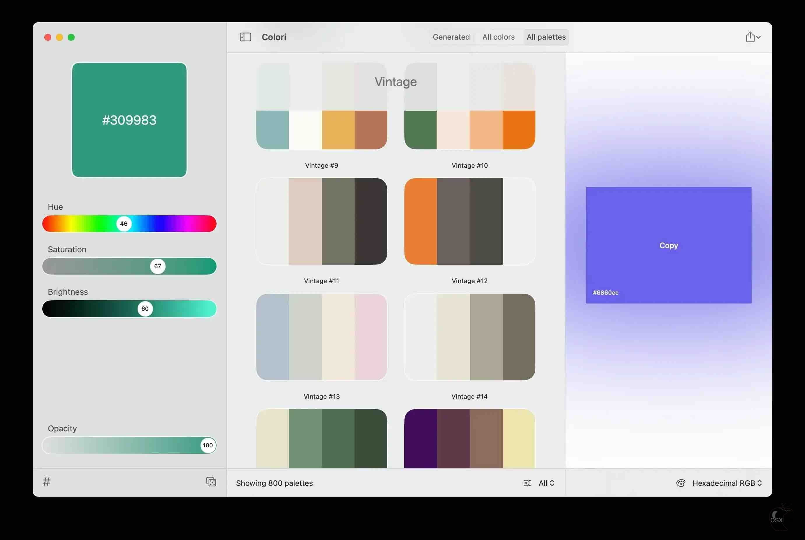 Colori For Mac v1.4 专业的颜色设计软件