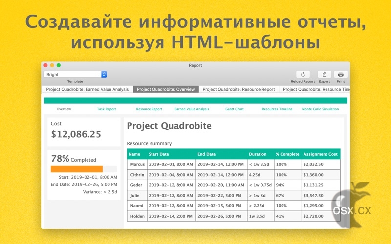 OmniPlan Pro 4 For Mac v4.10.2 专业的项目流程管理工具