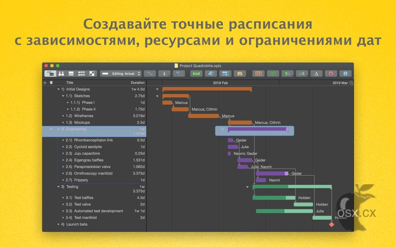 OmniPlan Pro 4 For Mac v4.10.2 专业的项目流程管理工具
