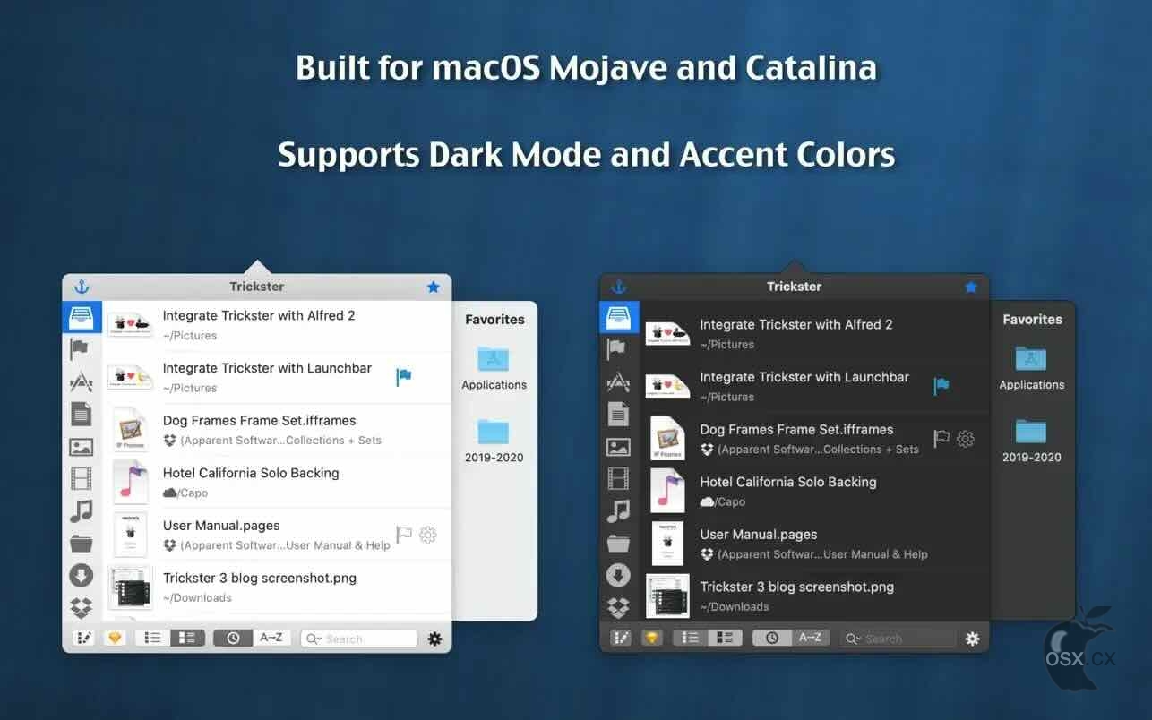 Trickster For Mac v3.9.7 快速访问最近使用文档软件