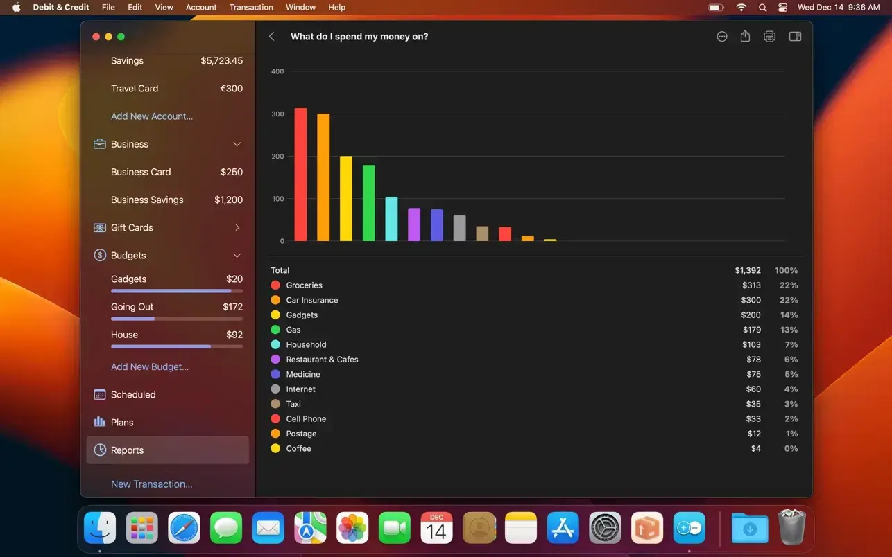Debit & Credit Premium For Mac v7.1.3 实用的个人理财软件