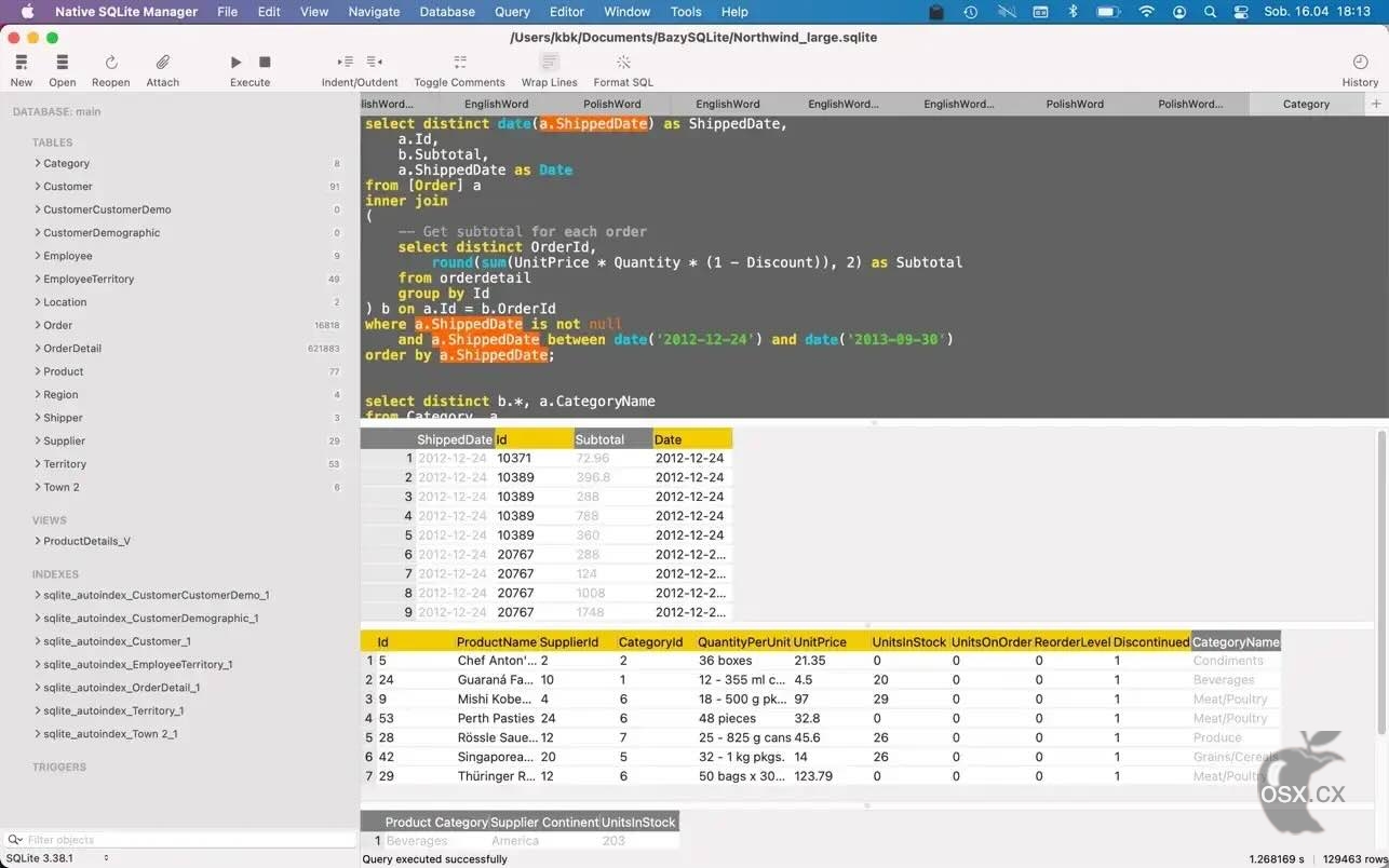 Native SQLite Manager For Mac