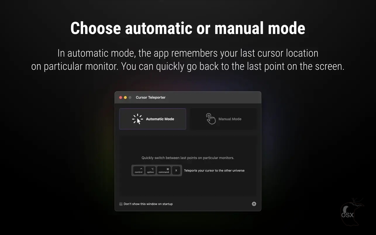 Cursor Teleporter For Mac v1.0.2 强大的多屏幕光标切换软件