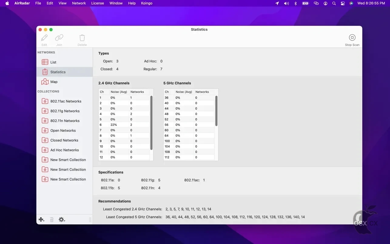 AirRadar For Mac v7.4.2 强大的WiFi扫描软件