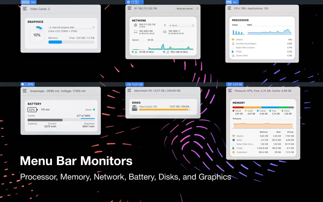 iStatistica Pro For Mac v7.1.1 强大的Mac硬件状态监控工具