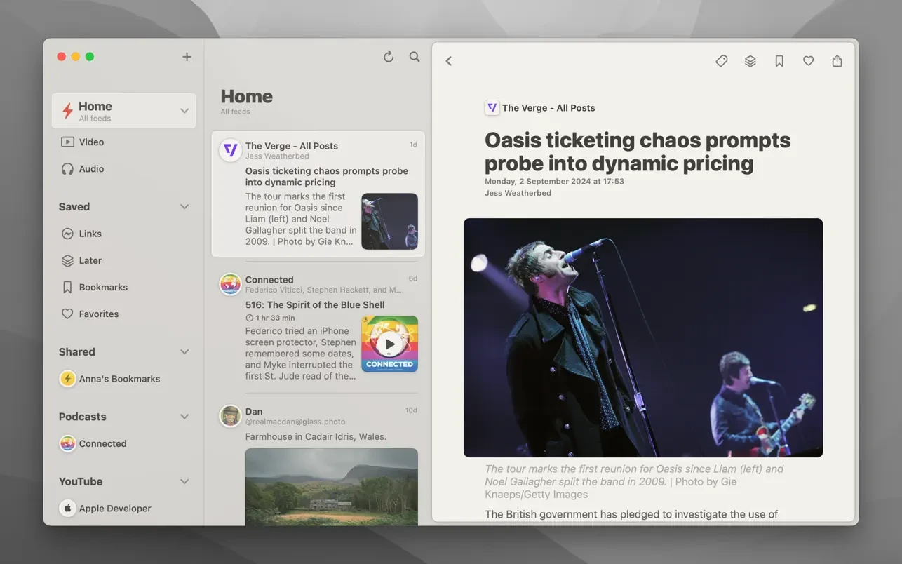 Reeder For Mac v2024.9.1 强大的RSS内容聚合工具
