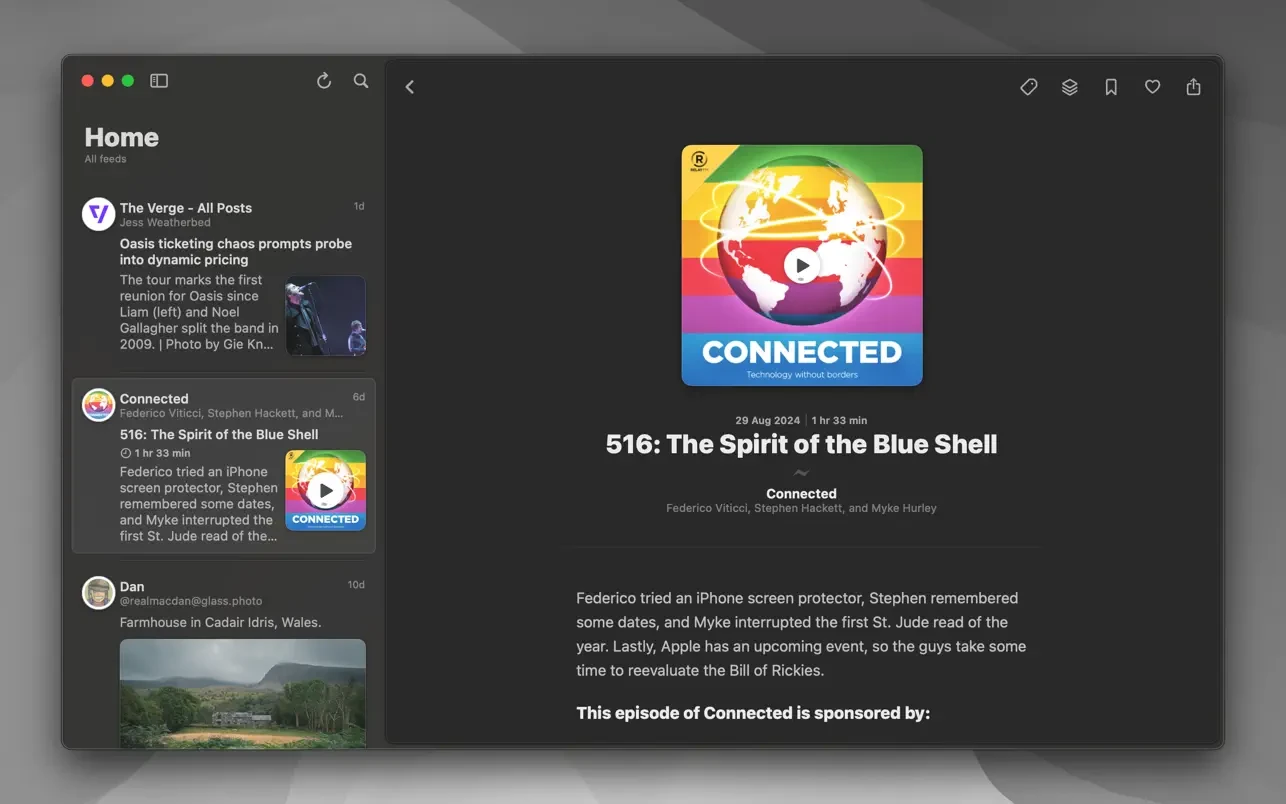 Reeder For Mac v2024.9.1 强大的RSS内容聚合工具
