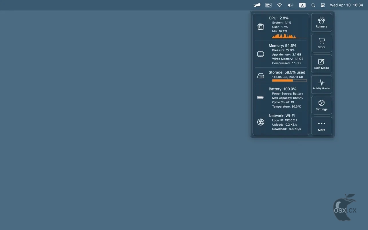 RunCat For Mac v12.2.1 实用的菜单栏趣味监控软件-图片1