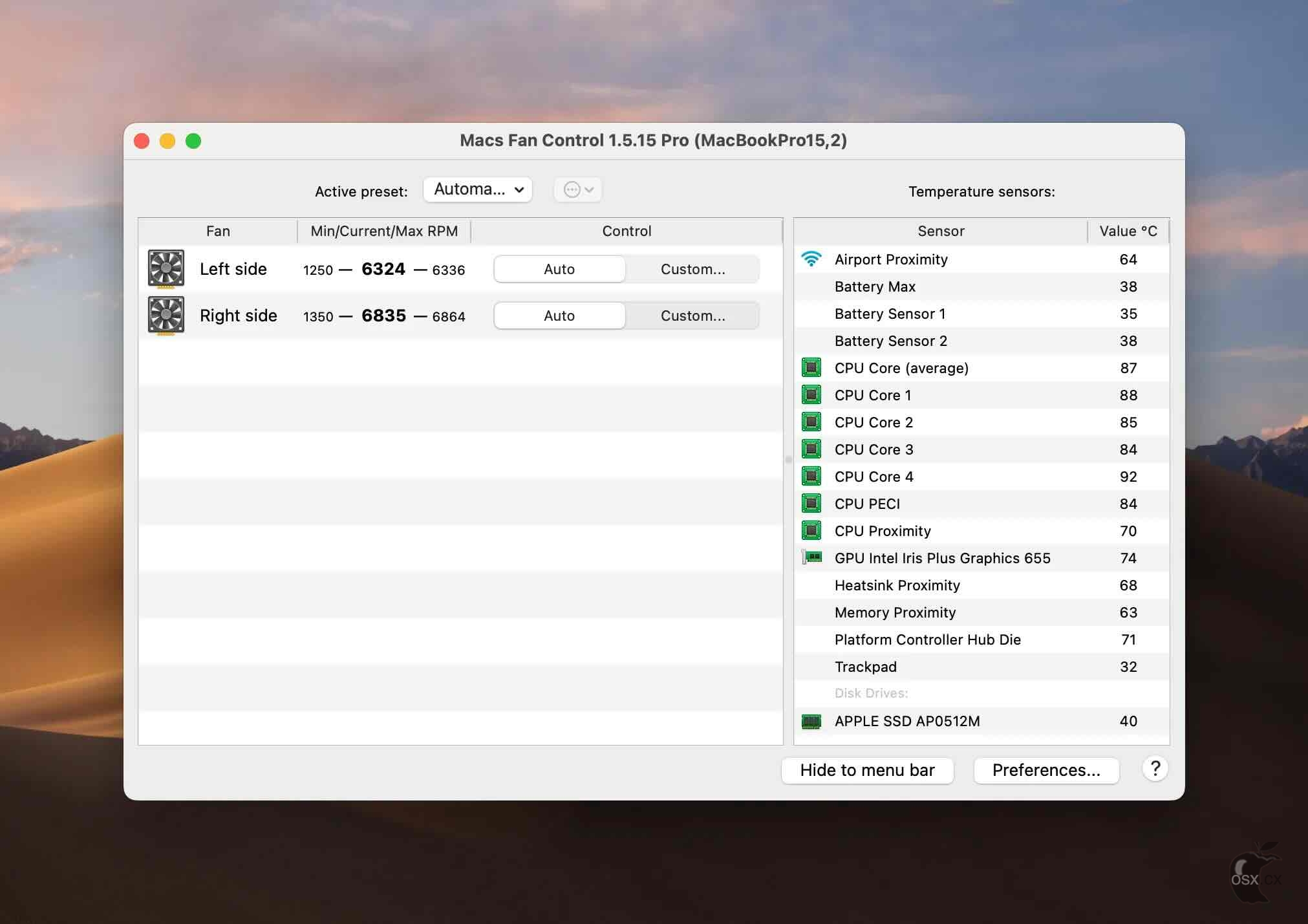 Macs Fan Control For Mac v1.5.17 Mac电脑风扇监控与控制软件