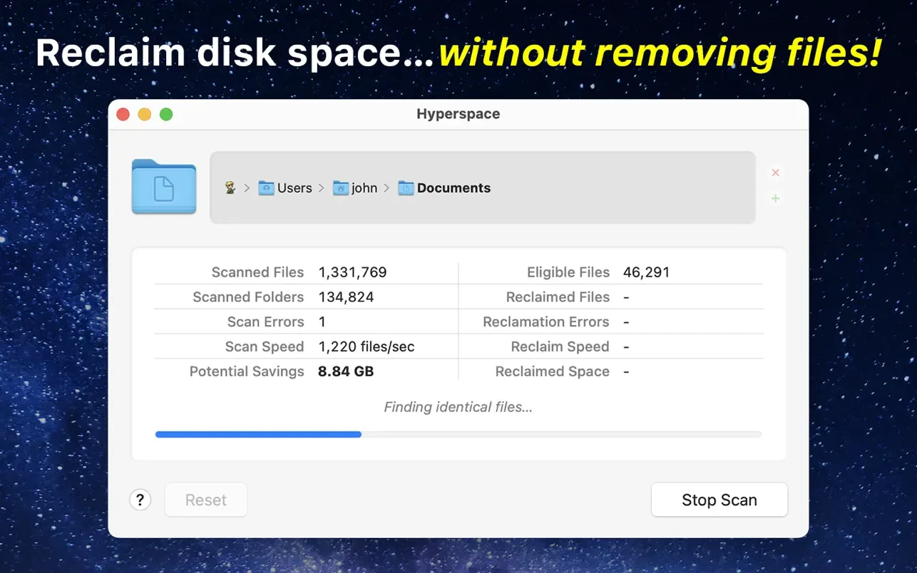Hyperspace For Mac v1.3.2 实用的macOS磁盘释放软件
