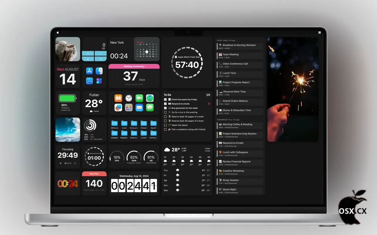 Widgetify For Mac v4.20 实用的Mac桌面美化小组件工具